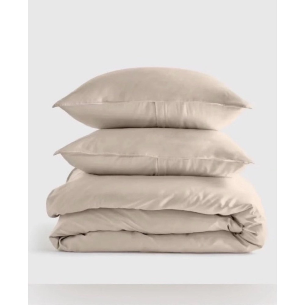 Quince Mulberry Silk Fitted Sheet Sand Champagne Neutral Luxury Bedding Queen
